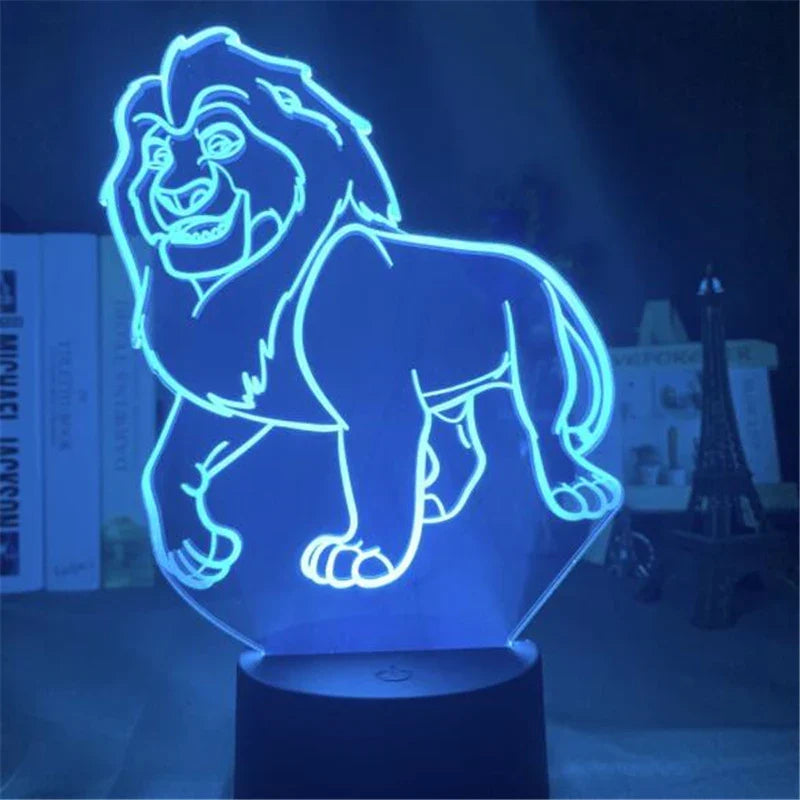 Lampă cu iluzii 3D Regele Leu - mai multe variante