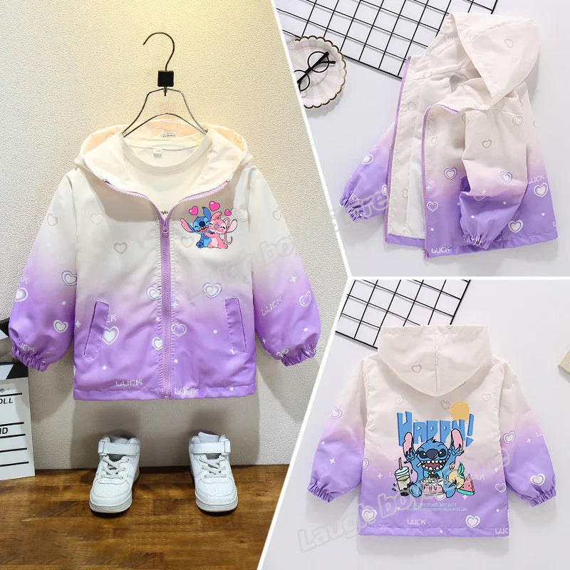 Fete toamna impermeabil sacou Stitch - mai multe variante