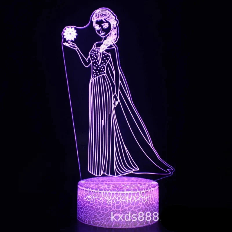 Lampă cu iluzii 3D Frozen - mai multe variante