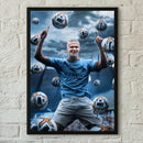 Imaginea de design a unui fotbalist - Erling Haaland