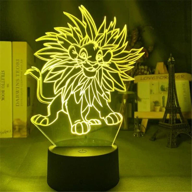 Lampă cu iluzii 3D Regele Leu - mai multe variante