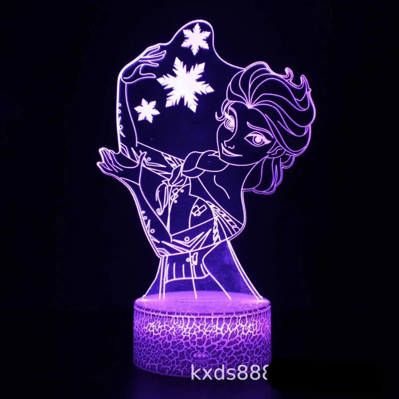 Lampă cu iluzii 3D Frozen - mai multe variante