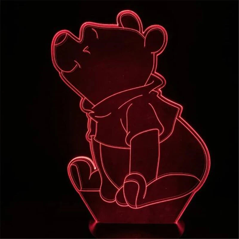 Lampă cu iluzii 3D Winnie The Pooh - mai multe variante