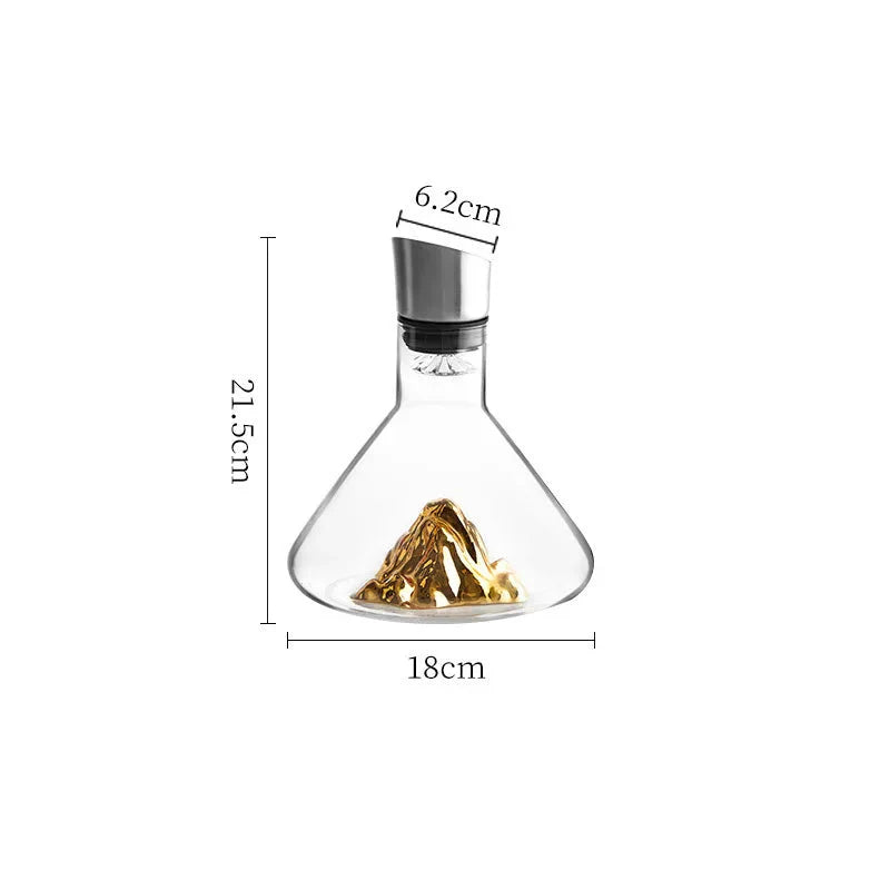 Decanter din cristal realizat manual pentru whisky și vin - 1500 ml
