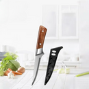 Cuțit de bucătărie cu mâner din lemn și teacă de protecție - mai multe variante