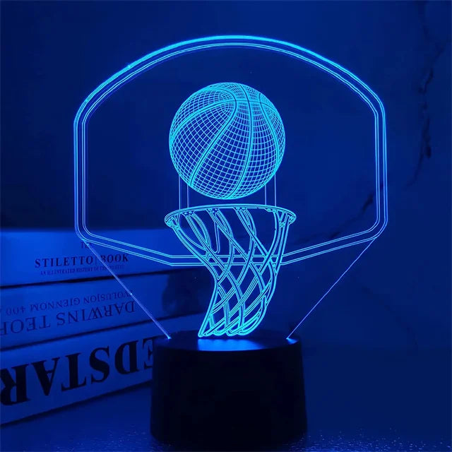 Lampă cu iluzie 3D de baschet - mai multe variante