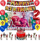 Set de petrecere de fotbal pentru ziua de naștere cu baloane Cristiano Ronaldo - mai multe variante