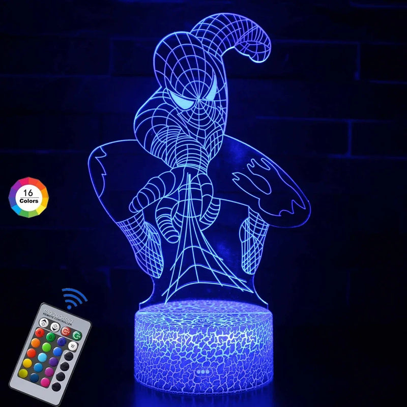 Lampă cu iluzii 3D Spiderman - mai multe variante