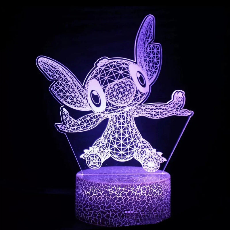 Lampă cu iluzii 3D Stitch - mai multe variante