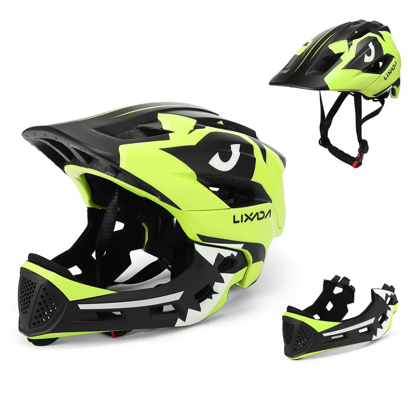 Cască de bicicletă pentru copii cu protecție detașabilă pentru bărbie - Full Face 2in1