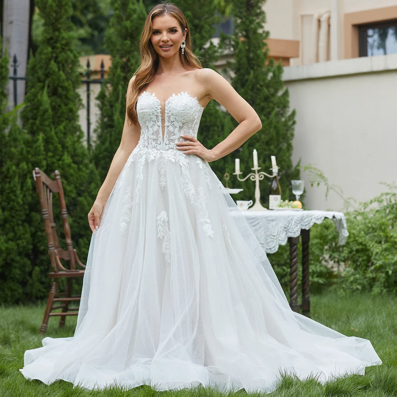 Rochie de dantelă pentru femei pentru nuntă