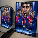 Imaginea de design a unui fotbalist - Lamine Yamal