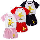 Tricou de vară pentru copii și set de pantaloni scurți Pokemon - mai multe variante