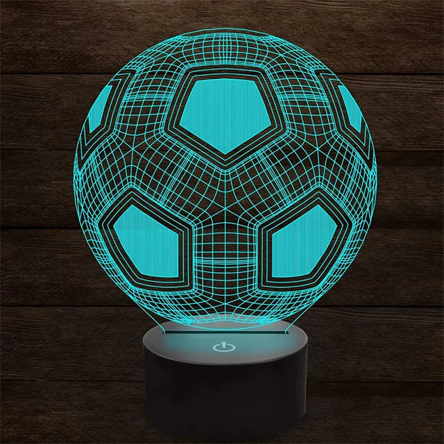 Lampă cu iluzie 3D de fotbal - mai multe variante