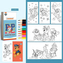 Pagini de colorat pentru copii și creioane colorate Paw Patrol