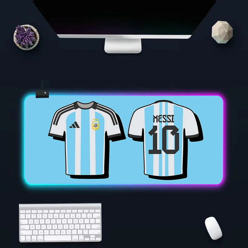 Tastatură și mouse pad luminos RGB Lionel Messi - mai multe variante