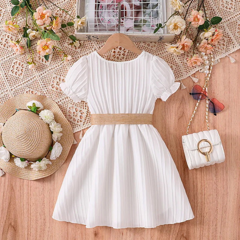 TwirlDresses™ Rochie albă de vară pentru fete