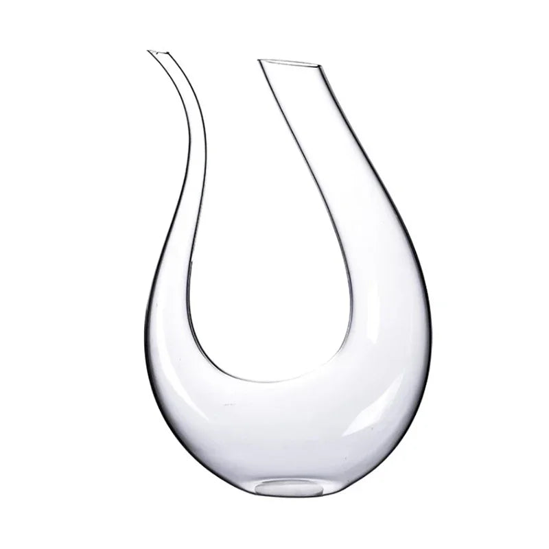 Decantor mare de cristal 1500 ml - decantor manual pentru vin, brandy și șampanie