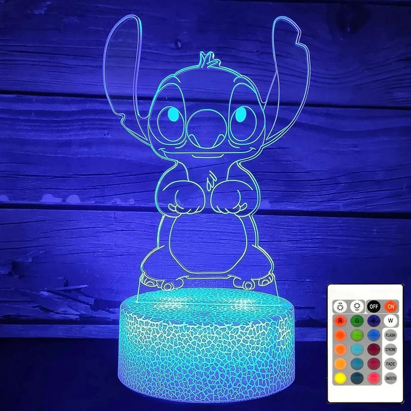 Lampă cu iluzii 3D Stitch - mai multe variante