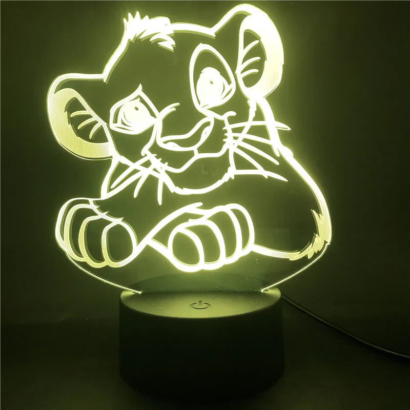 Lampă cu iluzii 3D Regele Leu - mai multe variante