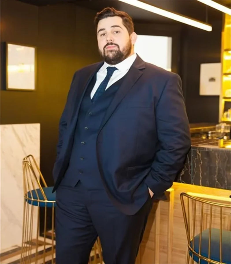 Plus Dimensiune bărbați costum negru - mai multe variante