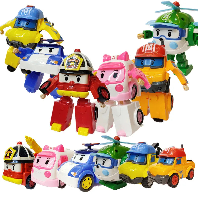 Transformarea roboților figurină Robocar Poli - mai multe variante