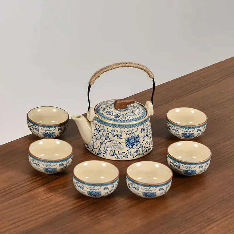 Set de ceai tradițional chinezesc din porțelan