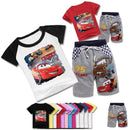 Set de vară pentru copii cu tricou și pantaloni scurți Cars - Lightning McQueen - mai multe variante