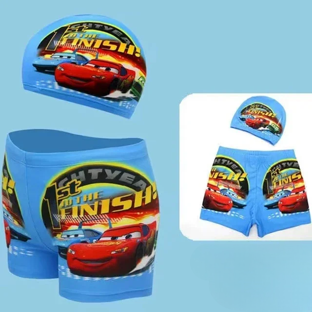 Costume de baie pentru băieți și bonete Cars 3 - Lightning McQueen