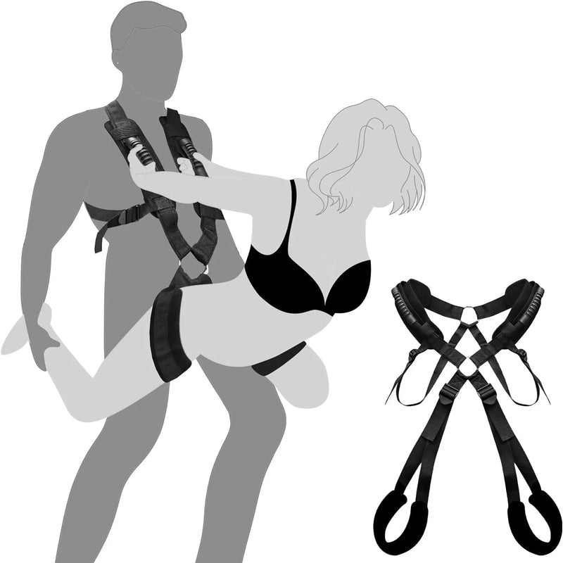 Harnașament BDSM pentru cupluri - leagăn reglabil cu căptușeală
