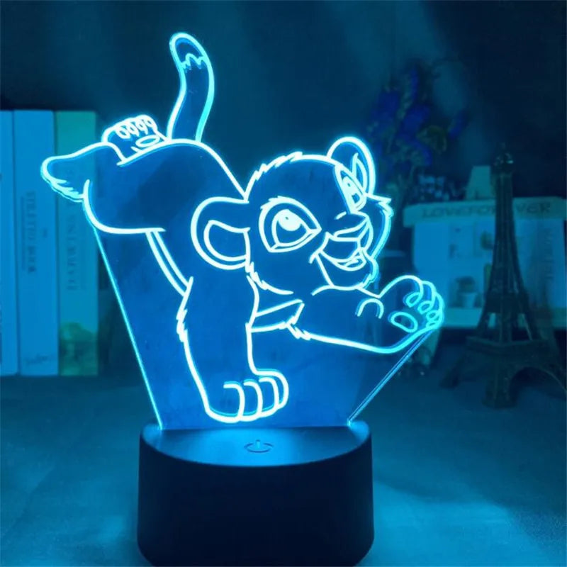 Lampă cu iluzii 3D Regele Leu - mai multe variante