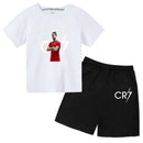 Set de vară pentru copii cu tricou și pantaloni scurți Cristiano Ronaldo - mai multe variante