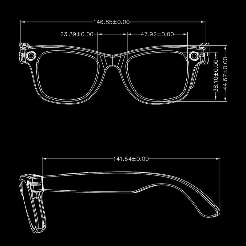 Ochelari inteligenți AI - cameră HD, apelare Bluetooth, traducere și funcții AI