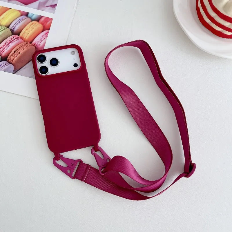 Curea cu husă pentru iPhone 16-17 Pro/Pro Max/Air - mai multe variante