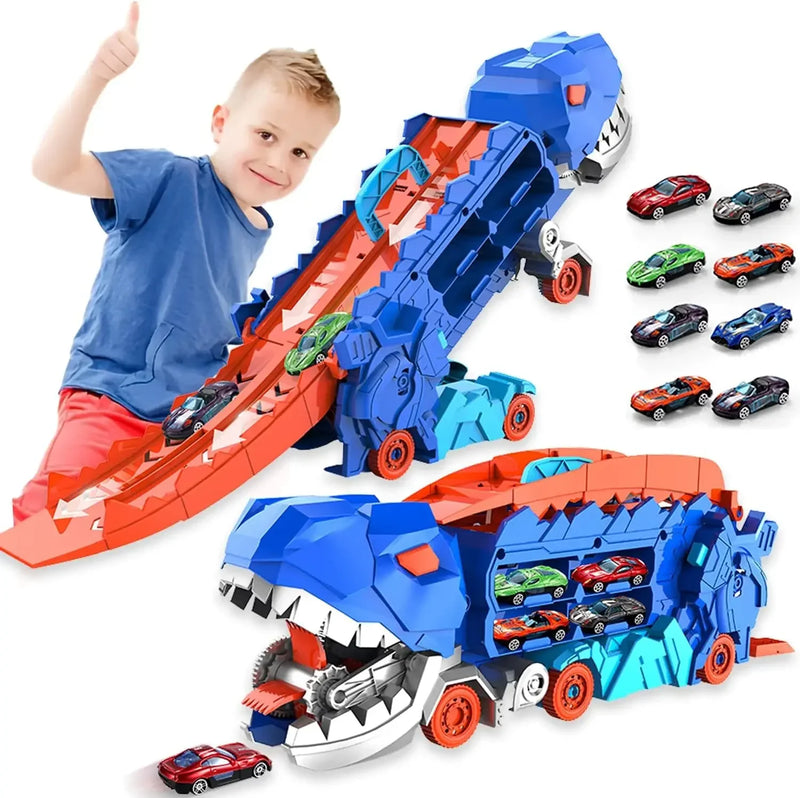 Transportator de dinozauri cu mașini