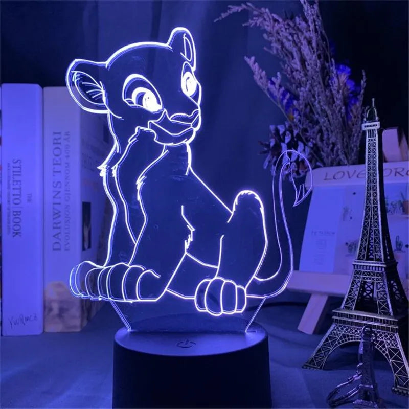 Lampă cu iluzii 3D Regele Leu - mai multe variante