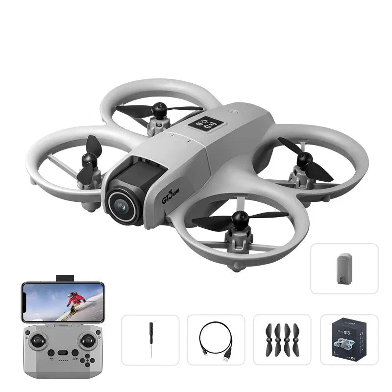 Dronă compactă pliabilă cu cameră dublă - mai multe variante