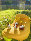 Ornamente Crocs pentru pantofi de Paște - Pui, puicuțe și ouă 8 buc