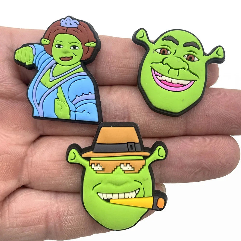 Decorațiuni pentru pantofi pentru copii Crocs Shrek - 10 buc