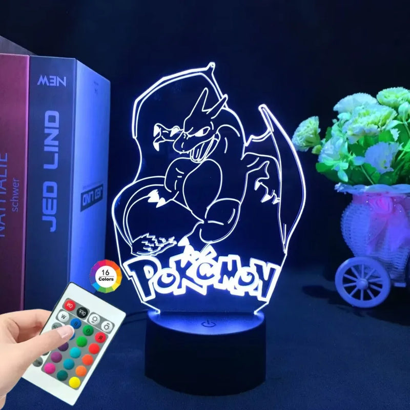 Lampă cu iluzie 3D Pokemon