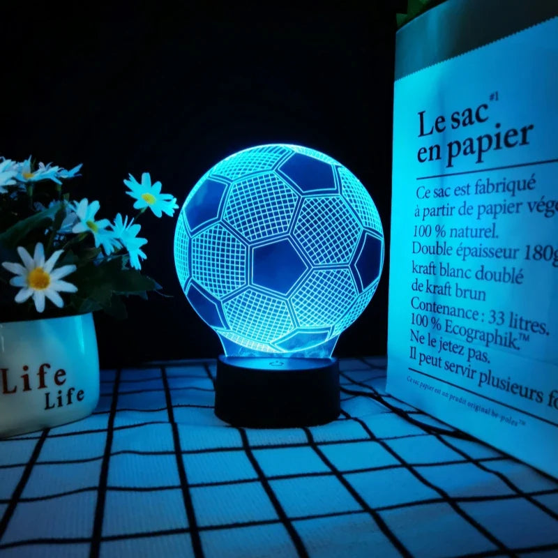 Lampă cu iluzie 3D de fotbal - mai multe variante