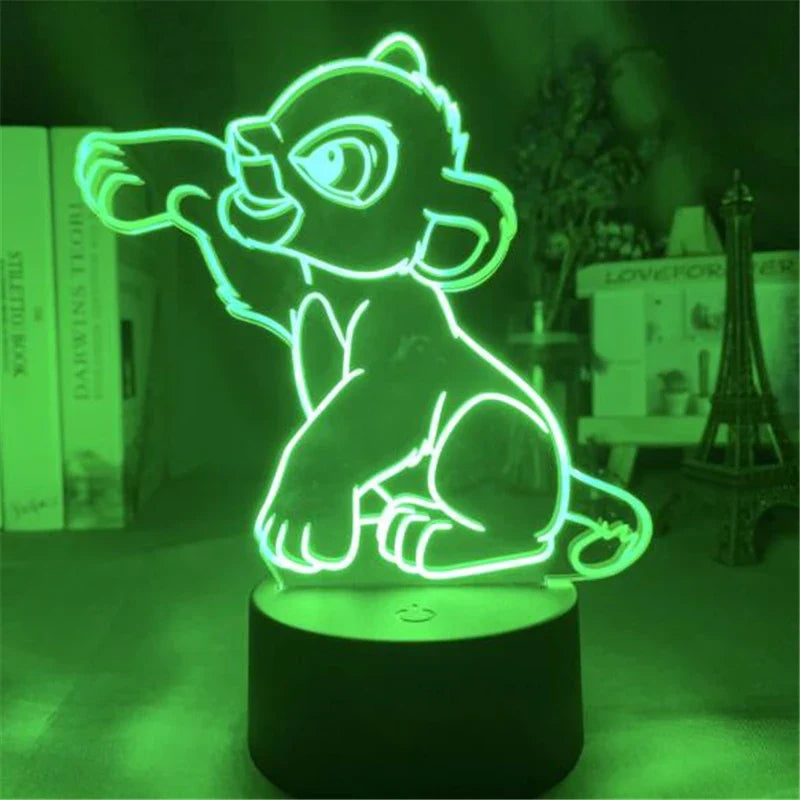 Lampă cu iluzii 3D Regele Leu - mai multe variante