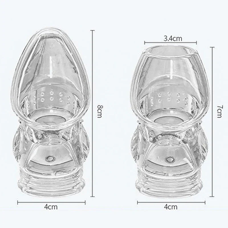 Manșon transparent pentru penis din silicon - mai multe variante