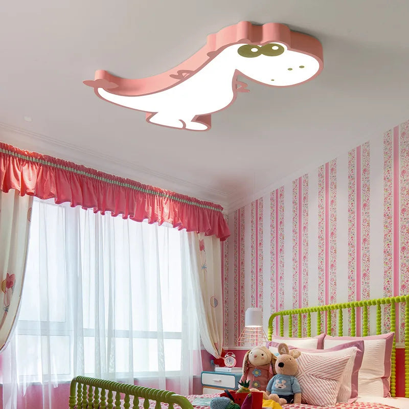 Lumina de plafon pentru copii dinozaur - mai multe variante