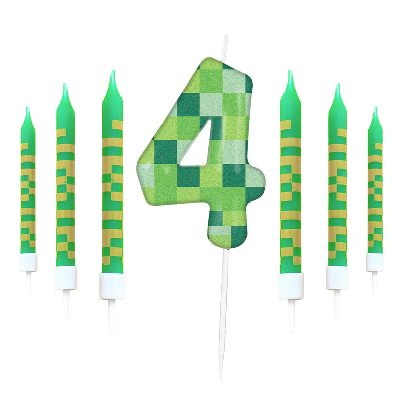 Lumânări pentru ziua de naștere a copiilor Minecraft - mai multe variante