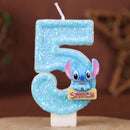 Lumânări de tort cu numărul Stitch - mai multe variante
