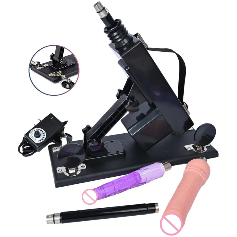 Mașină puternică de masturbare automată + 2 dildo-uri