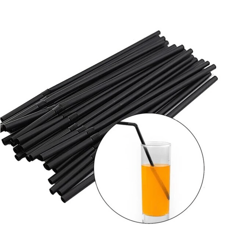 Paiele de băut din plastic negru - mai multe variante