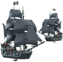 Navă de pirat neagră pentru Lego