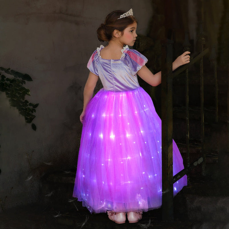 Rochie fosforescentă pentru copii Rapunzel